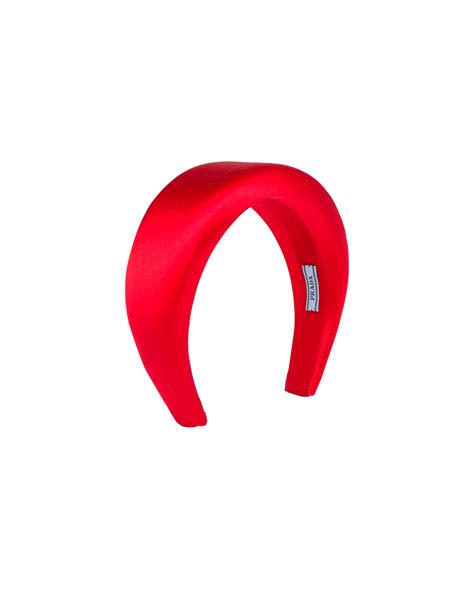 prada head|prada red satin headband.